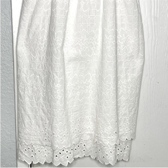 MADEWELL Eyelet Sleeveless White Mini Dress Size 4 - Picture 7 of 12